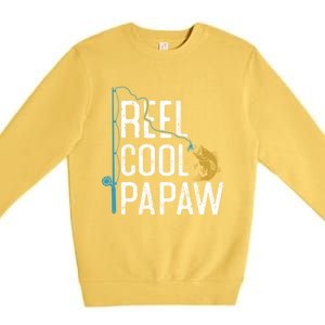 Fishing Reel Cool Papaw Father’S Day Gift Fisher Papaw Meaningful Gift Premium Crewneck Sweatshirt