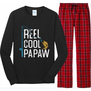 Fishing Reel Cool Papaw Father’S Day Gift Fisher Papaw Meaningful Gift Long Sleeve Pajama Set