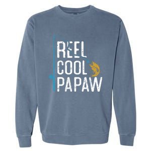 Fishing Reel Cool Papaw Father’S Day Gift Fisher Papaw Meaningful Gift Garment-Dyed Sweatshirt