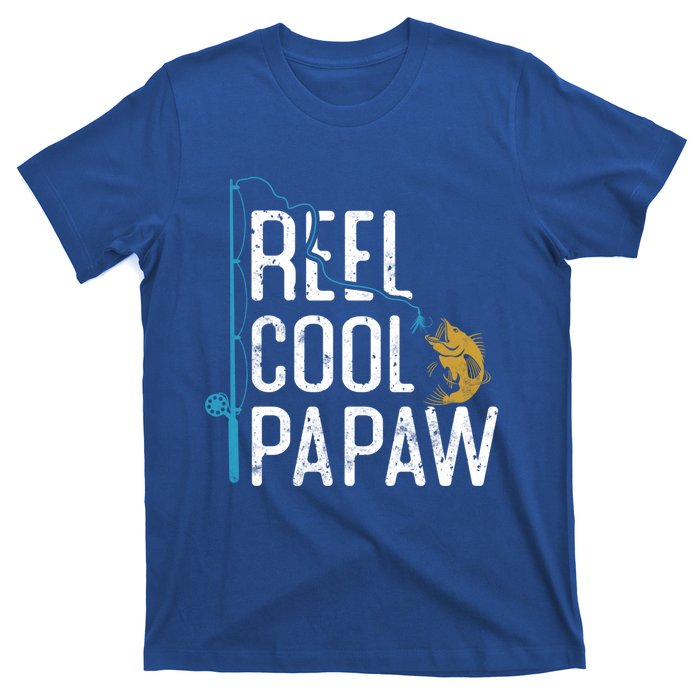 Fishing Reel Cool Papaw Father’S Day Gift Fisher Papaw Meaningful Gift T-Shirt