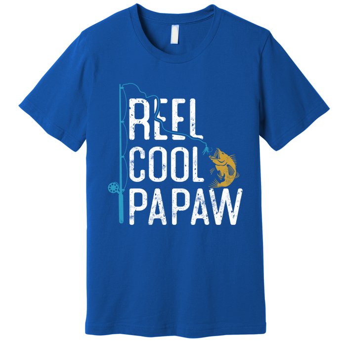 Fishing Reel Cool Papaw Father’S Day Gift Fisher Papaw Meaningful Gift Premium T-Shirt