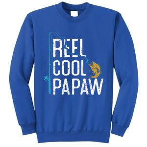 Fishing Reel Cool Papaw Father’S Day Gift Fisher Papaw Meaningful Gift Tall Sweatshirt