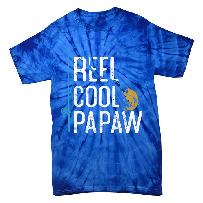 Fishing Reel Cool Papaw Father’S Day Gift Fisher Papaw Meaningful Gift Tie-Dye T-Shirt