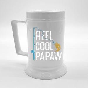 Fishing Reel Cool Papaw Father’S Day Gift Fisher Papaw Meaningful Gift Beer Stein