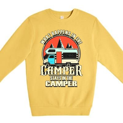 Funny Rv Camper Recreational Vehicle Van Life Camping Meaningful Gift Premium Crewneck Sweatshirt