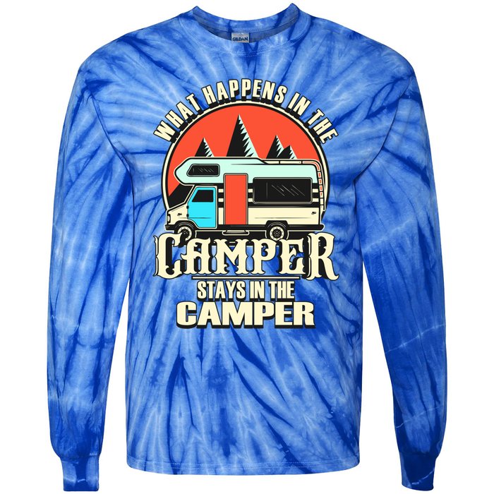 Funny Rv Camper Recreational Vehicle Van Life Camping Meaningful Gift Tie-Dye Long Sleeve Shirt