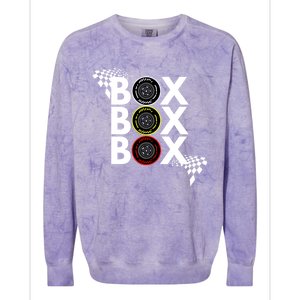 Formula Racing Car Box Box Box Radio Call To Pitbox Car Race Gift Colorblast Crewneck Sweatshirt