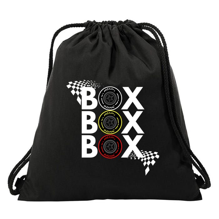 Formula Racing Car Box Box Box Radio Call To Pitbox Car Race Gift Drawstring Bag