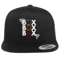 Formula Racing Car Box Box Box Radio Call To Pitbox Car Race Gift Flat Bill Trucker Hat