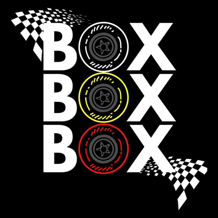 Formula Racing Car Box Box Box Radio Call To Pitbox Car Race Gift Flat Bill Trucker Hat