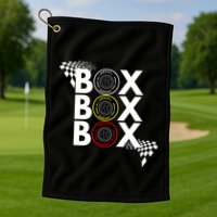 Formula Racing Car Box Box Box Radio Call To Pitbox Car Race Gift Golf Towel