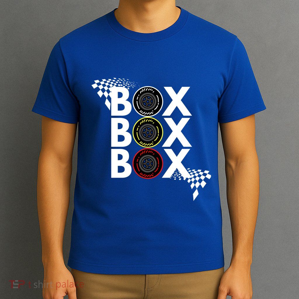 Formula Racing Car Box Box Box Radio Call To Pitbox Car Race Gift T-Shirt