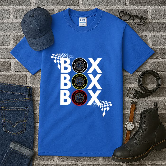 Formula Racing Car Box Box Box Radio Call To Pitbox Car Race Gift Tall T-Shirt
