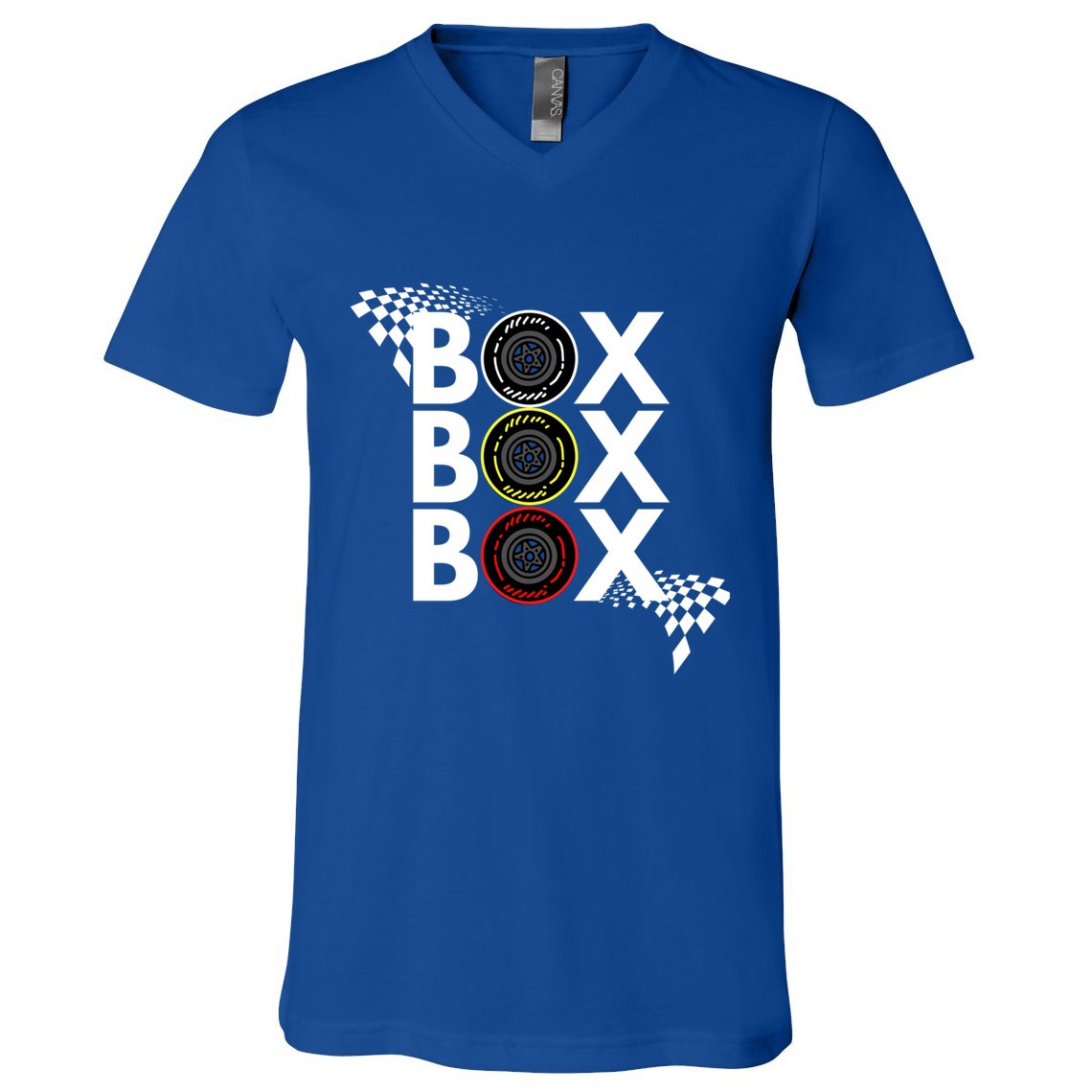 Formula Racing Car Box Box Box Radio Call To Pitbox Car Race Gift V-Neck T-Shirt