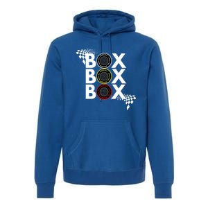 Formula Racing Car Box Box Box Radio Call To Pitbox Car Race Gift Premium Hoodie