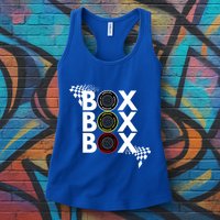 Formula Racing Car Box Box Box Radio Call To Pitbox Car Race Gift Womens Tank Top