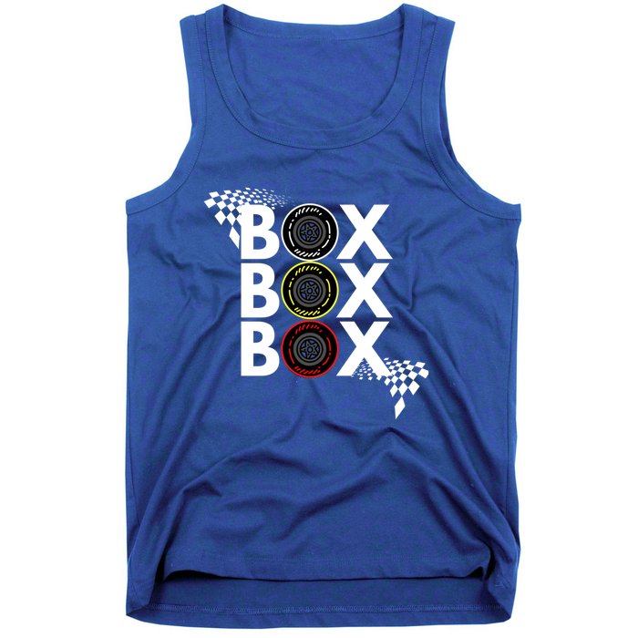 Formula Racing Car Box Box Box Radio Call To Pitbox Car Race Gift Tank Top