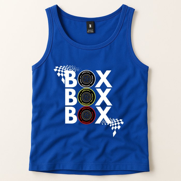 Formula Racing Car Box Box Box Radio Call To Pitbox Car Race Gift Tank Top