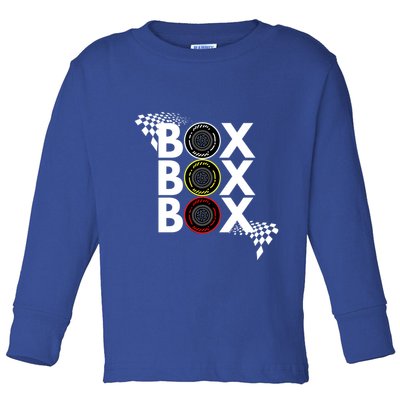 Formula Racing Car Box Box Box Radio Call To Pitbox Car Race Gift Toddler Long Sleeve Shirt