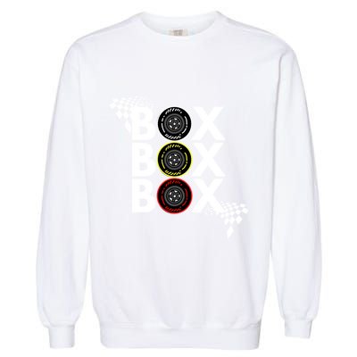 Formula Racing Car Box Box Box Radio Call To Pitbox Car Race Gift Garment-Dyed Sweatshirt