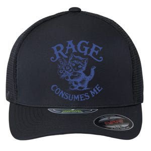 Funny Rage Consumes Me Cat Meme Flexfit Unipanel Trucker Cap