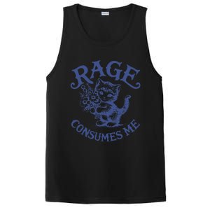 Funny Rage Consumes Me Cat Meme PosiCharge Competitor Tank