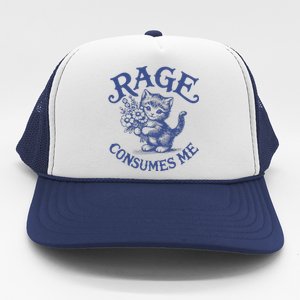 Funny Rage Consumes Me Cat Meme Trucker Hat