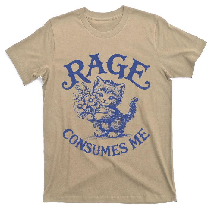 Funny Rage Consumes Me Cat Meme T-Shirt