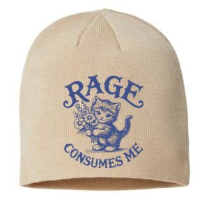 Funny Rage Consumes Me Cat Meme Sustainable Beanie