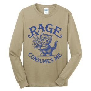 Funny Rage Consumes Me Cat Meme Tall Long Sleeve T-Shirt