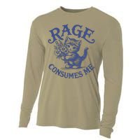 Funny Rage Consumes Me Cat Meme Cooling Performance Long Sleeve Crew