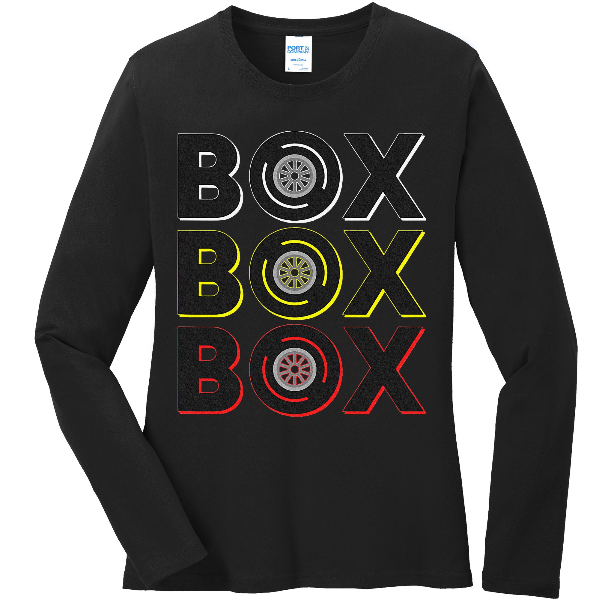 Formula Racing Car Radio Call Classic Fit Ladies Long Sleeve Shirt