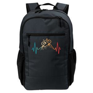 Funny Retro Cycling Heartbeat Bicycle Mountain Bike Biking Daily Commute Backpack