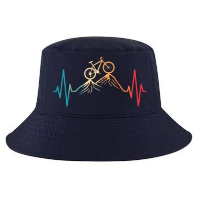 Funny Retro Cycling Heartbeat Bicycle Mountain Bike Biking Cool Comfort Performance Bucket Hat