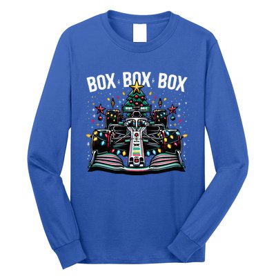 Formula Racing Car Box Box Box Radio Call Fun Christmas Tree  Long Sleeve Shirt