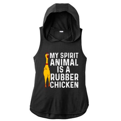 Funny Rubber Chicken Gift Men Women Rubber Chicken Costume Gift Ladies PosiCharge Tri-Blend Wicking Draft Hoodie Tank