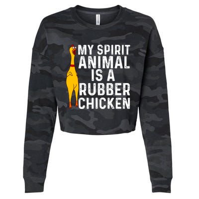 Funny Rubber Chicken Gift Men Women Rubber Chicken Costume Gift Cropped Pullover Crew