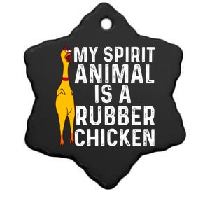 Funny Rubber Chicken Gift Men Women Rubber Chicken Costume Gift Ceramic Star Ornament