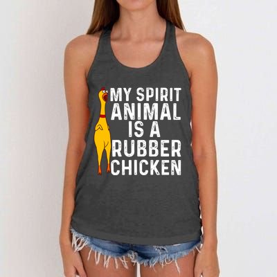 Funny Rubber Chicken Gift Men Women Rubber Chicken Costume Gift Women's Knotted Racerback Tank