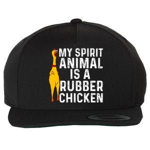 Funny Rubber Chicken Gift Men Women Rubber Chicken Costume Gift Wool Snapback Cap