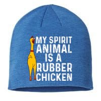 Funny Rubber Chicken Gift Men Women Rubber Chicken Costume Gift Sustainable Beanie