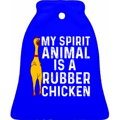 Funny Rubber Chicken Gift Men Women Rubber Chicken Costume Gift Ceramic Bell Ornament