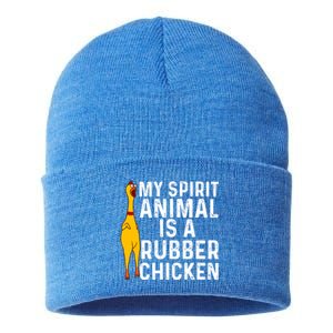 Funny Rubber Chicken Gift Men Women Rubber Chicken Costume Gift Sustainable Knit Beanie