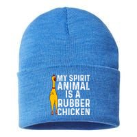 Funny Rubber Chicken Gift Men Women Rubber Chicken Costume Gift Sustainable Knit Beanie