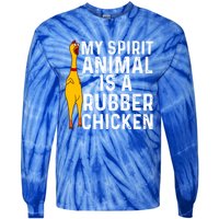 Funny Rubber Chicken Gift Men Women Rubber Chicken Costume Gift Tie-Dye Long Sleeve Shirt