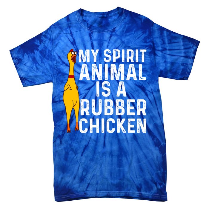 Funny Rubber Chicken Gift Men Women Rubber Chicken Costume Gift Tie-Dye T-Shirt