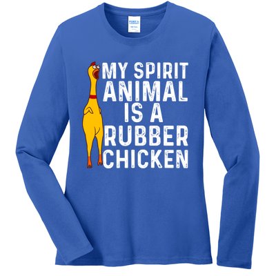 Funny Rubber Chicken Gift Men Women Rubber Chicken Costume Gift Ladies Long Sleeve Shirt