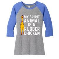 Funny Rubber Chicken Gift Men Women Rubber Chicken Costume Gift Women's Tri-Blend 3/4-Sleeve Raglan Shirt