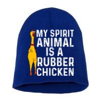 Funny Rubber Chicken Gift Men Women Rubber Chicken Costume Gift Short Acrylic Beanie