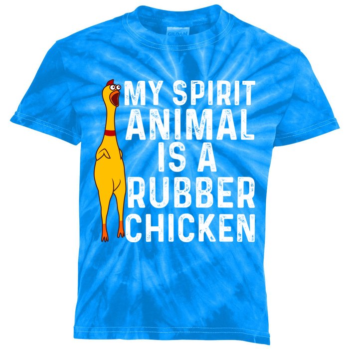 Funny Rubber Chicken Gift Men Women Rubber Chicken Costume Gift Kids Tie-Dye T-Shirt